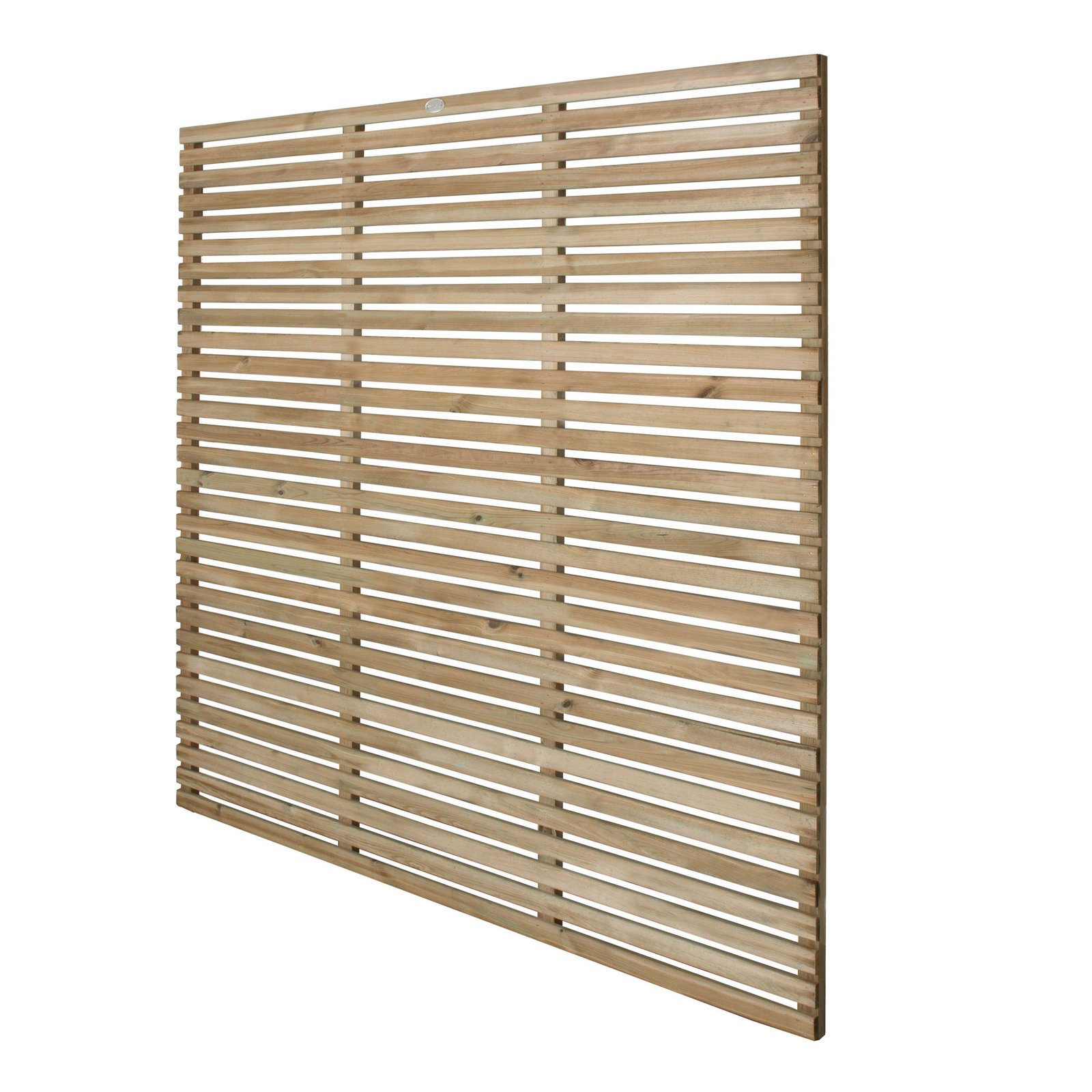 Contemporary 6 × 6ft slatted timber fence panel