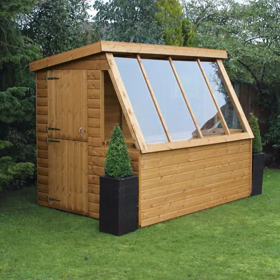Traditional timber potting shed