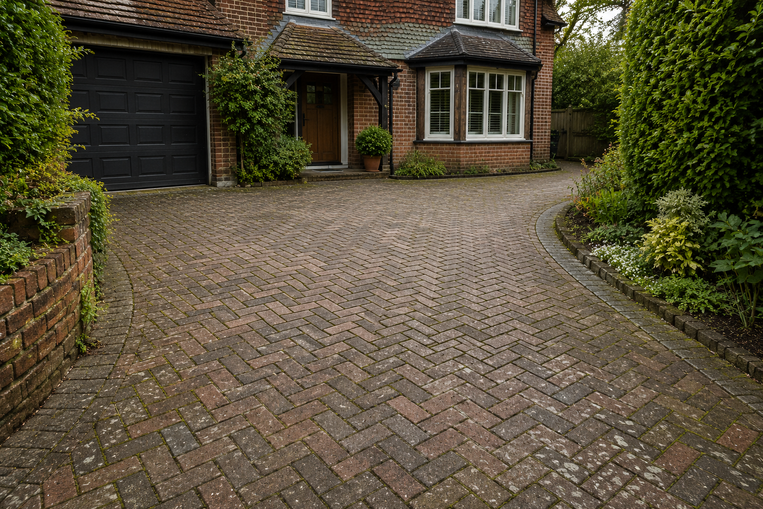 Block paving driveway style for a Guildford home