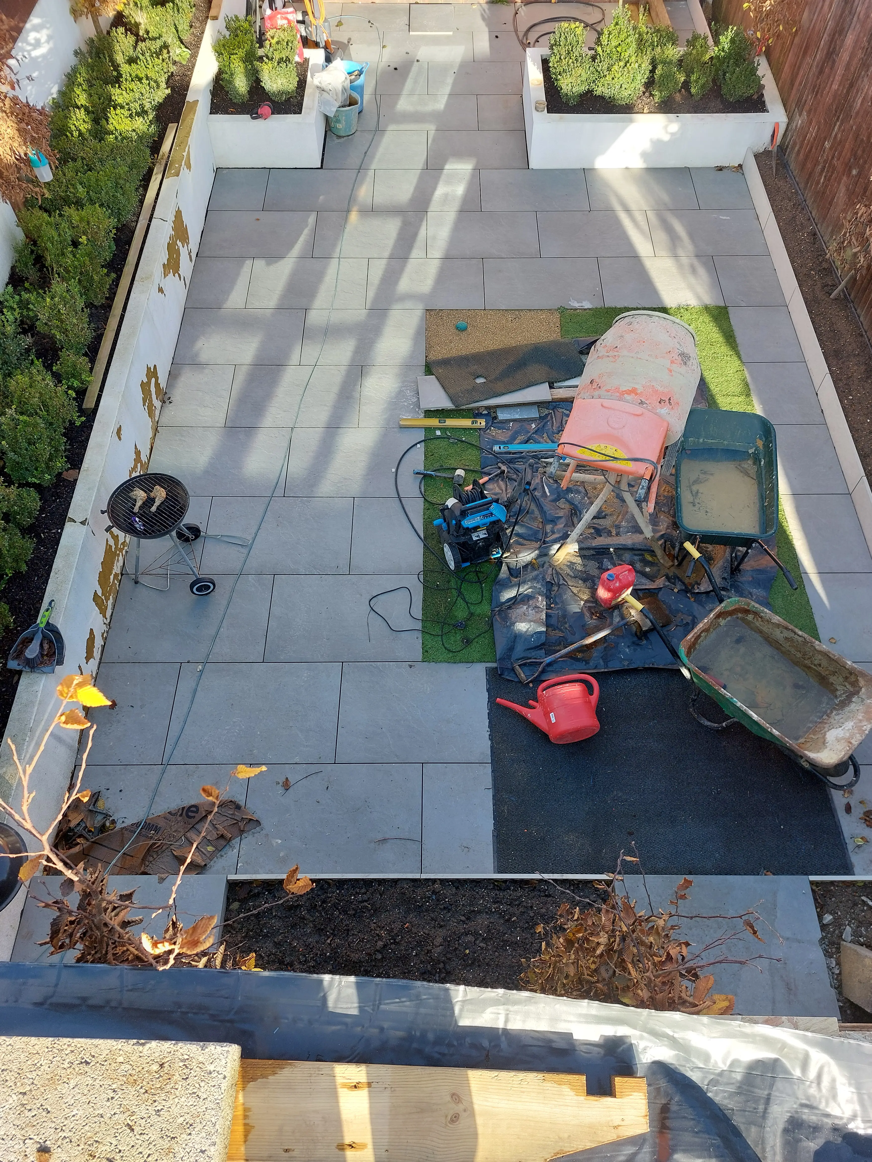 Before and after of a full garden transformation