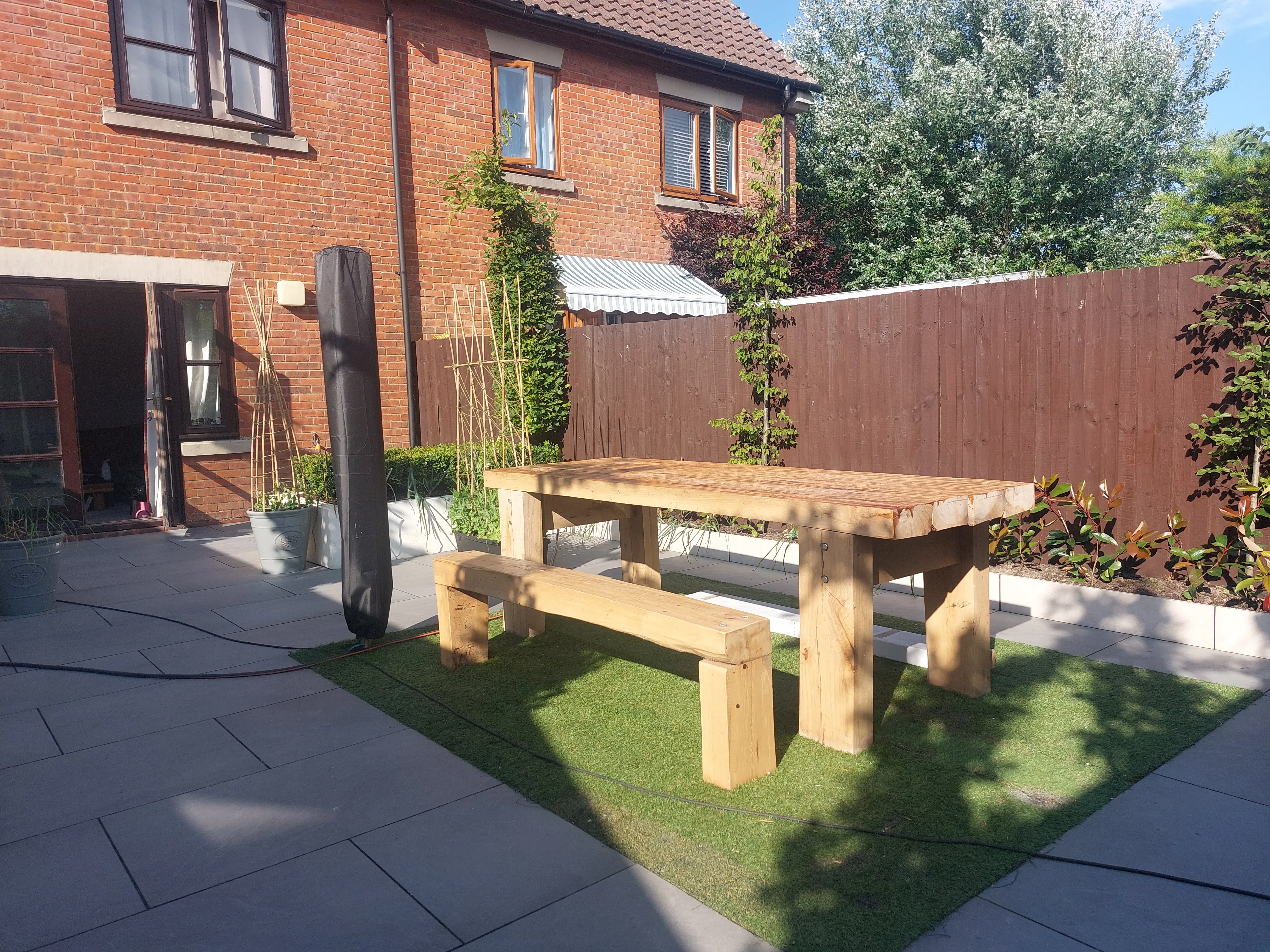 Before and after of a full garden transformation