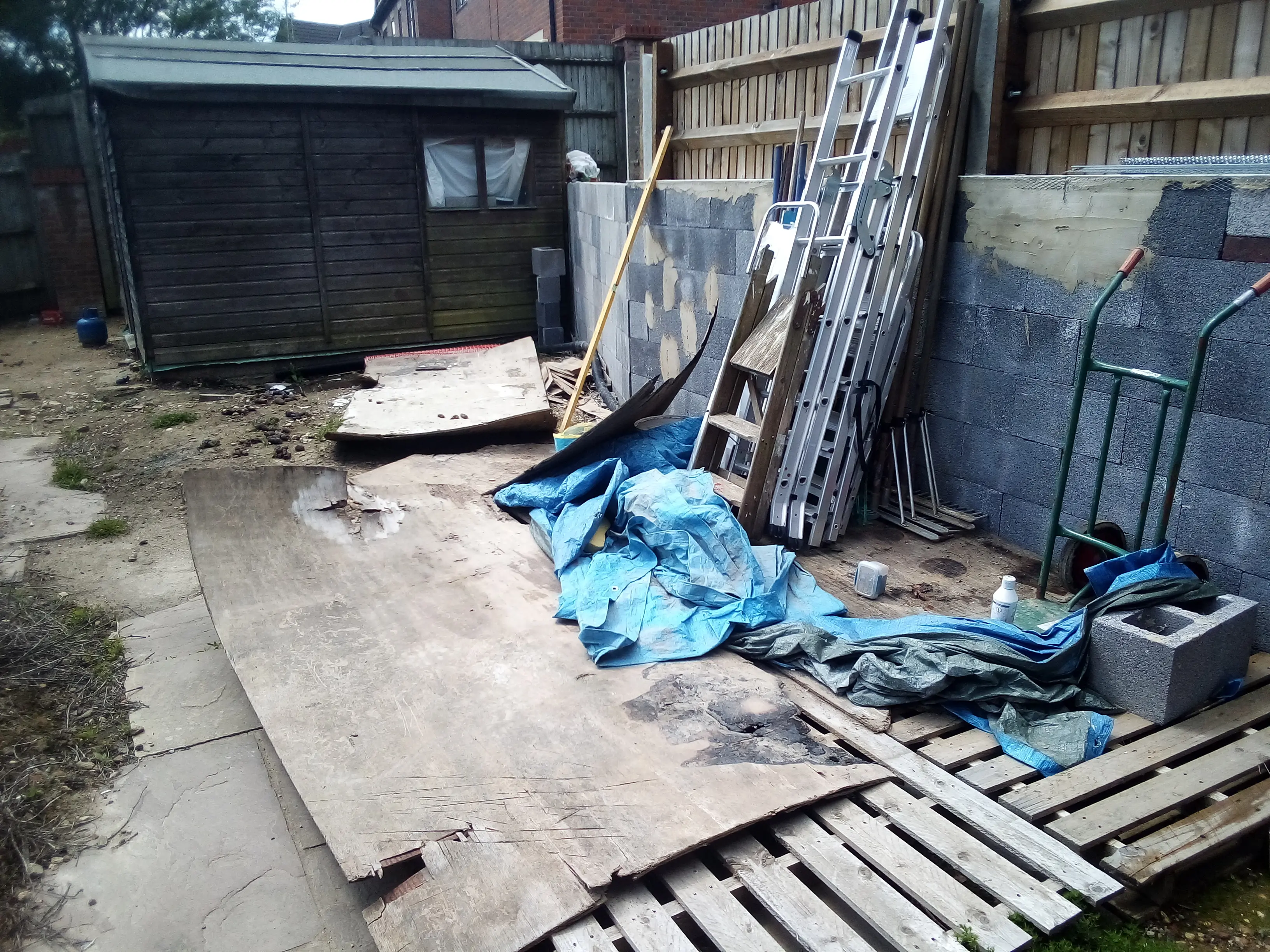 Before and after of a full garden transformation